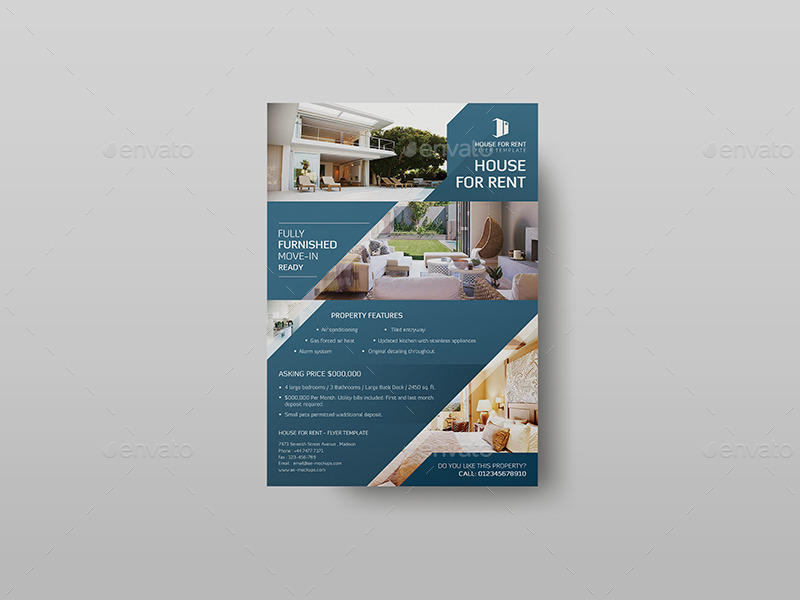 House For Rent Flyer Template 01, Print Templates GraphicRiver